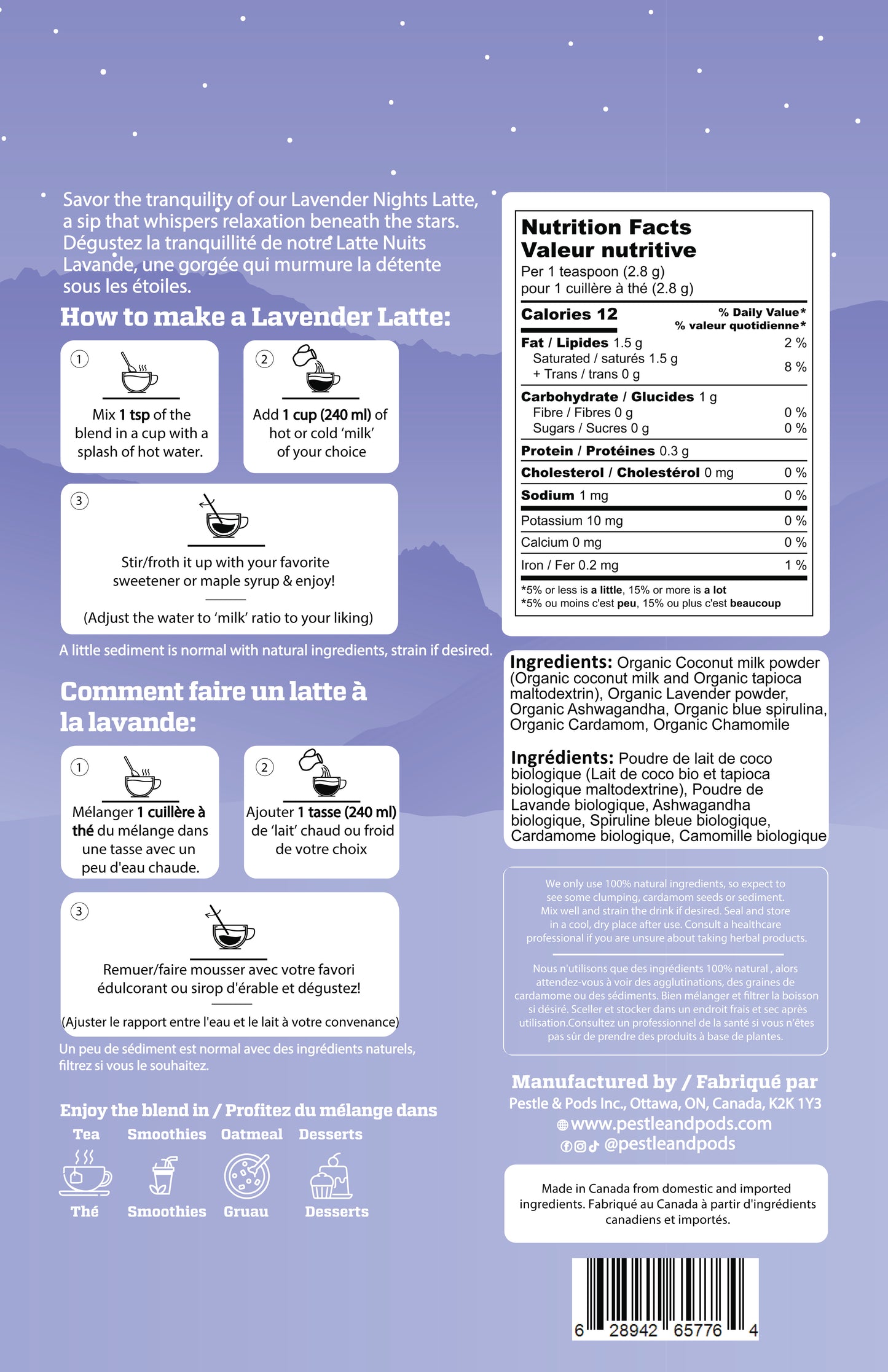 LAVENDER NIGHTS - Superfood Latte Blend