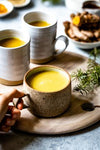 Golden milk or turmeric latte from pestle and pods 