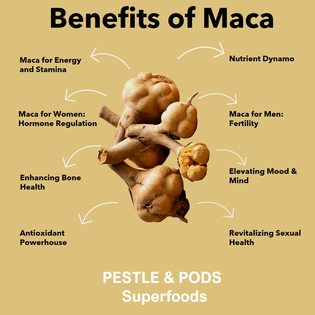 Maca Rrots 8 Amazing Benefits of Maca That You Didn't Know! - pestleandpods