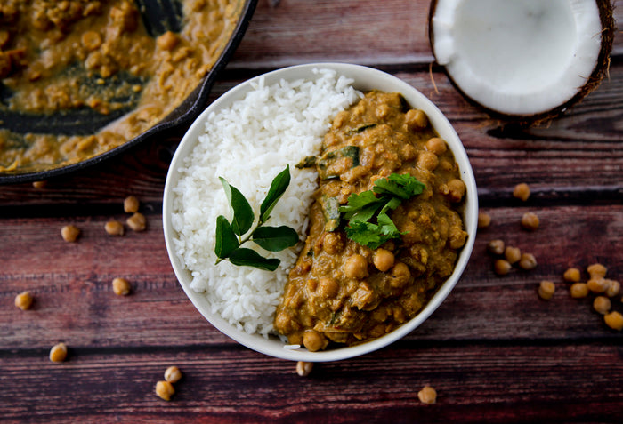 Roasted Coconut and Chick Peas Curry