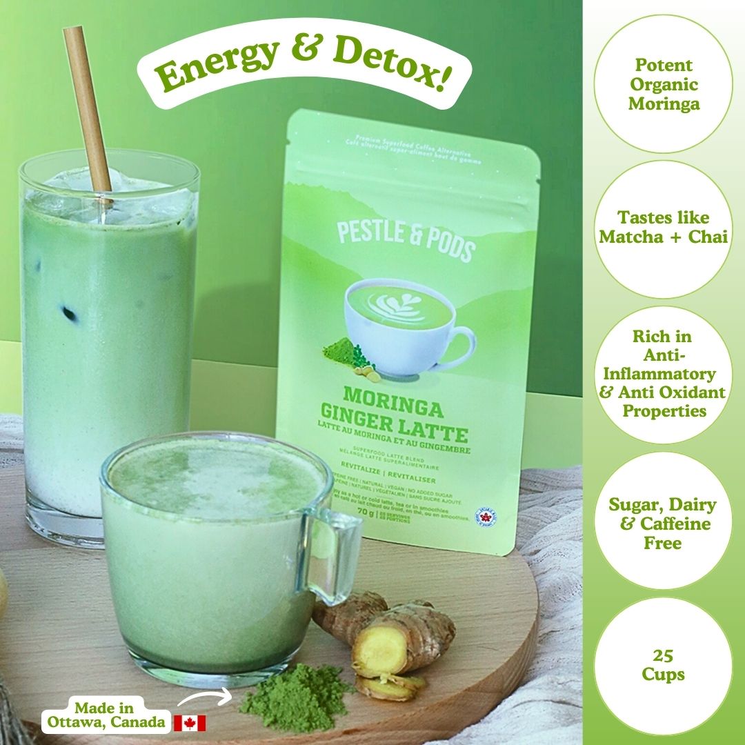 Moringa Ginger - Superfood Latte Blend – pestleandpods