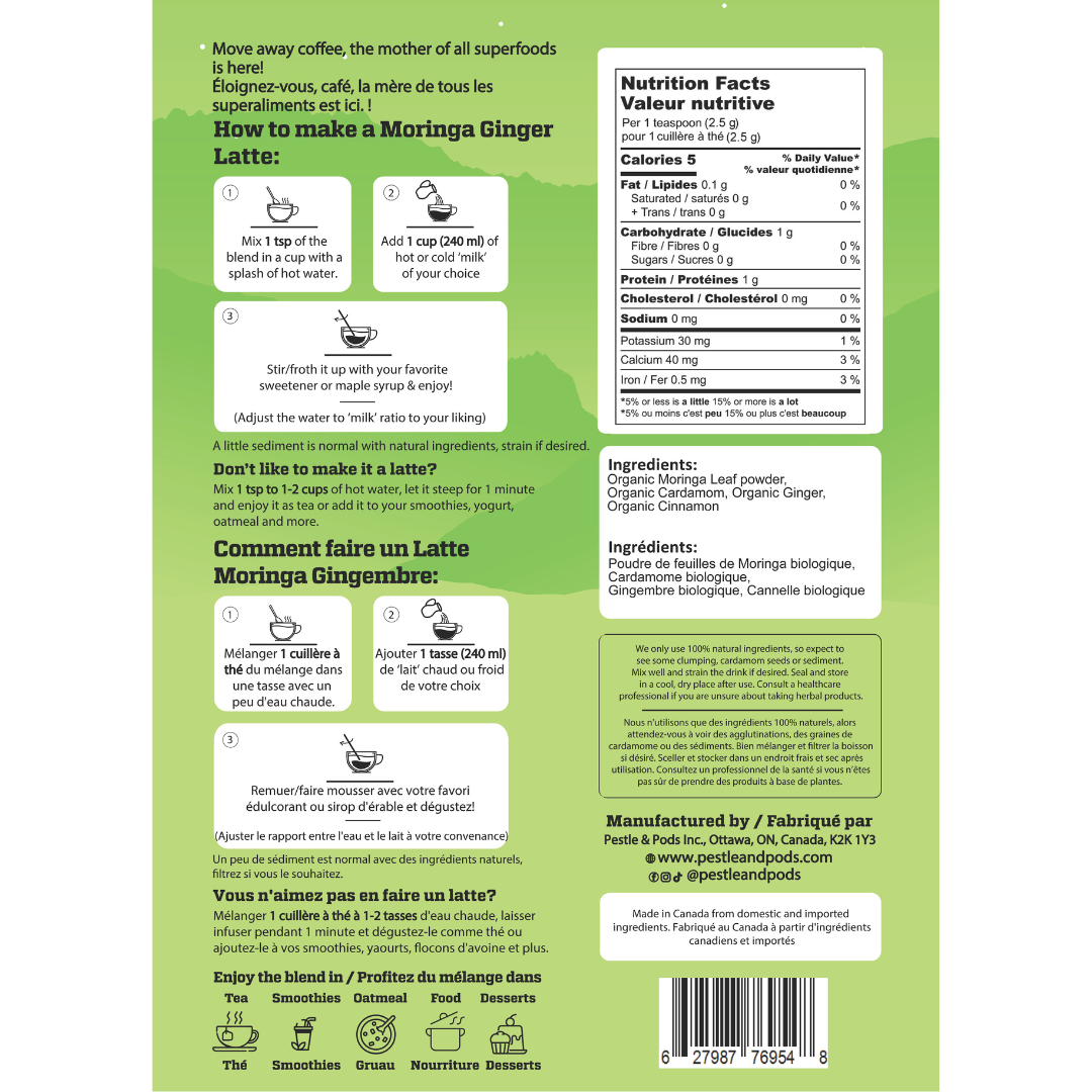 Moringa Ginger - Superfood Latte Blend
