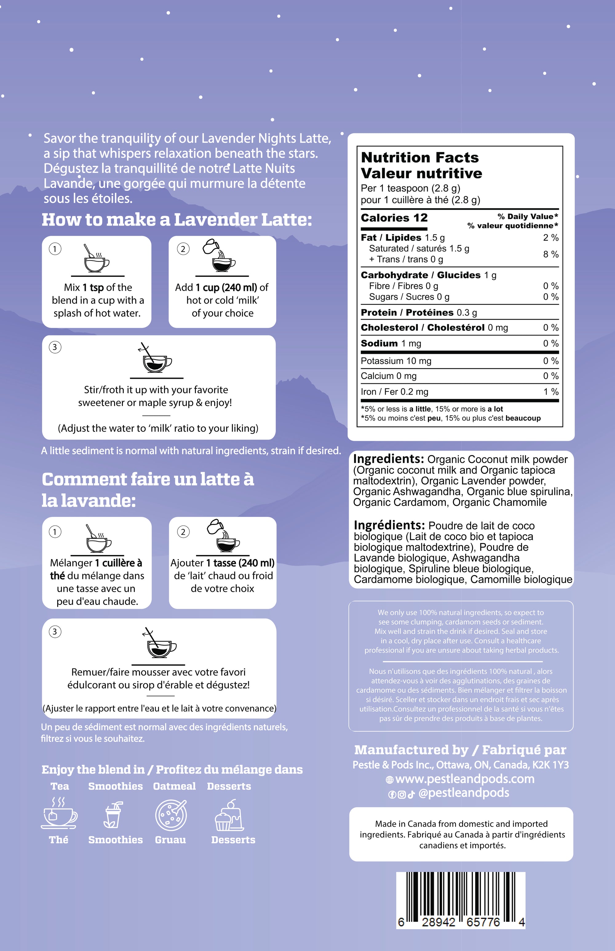 LAVENDER NIGHTS - Superfood Latte Blend