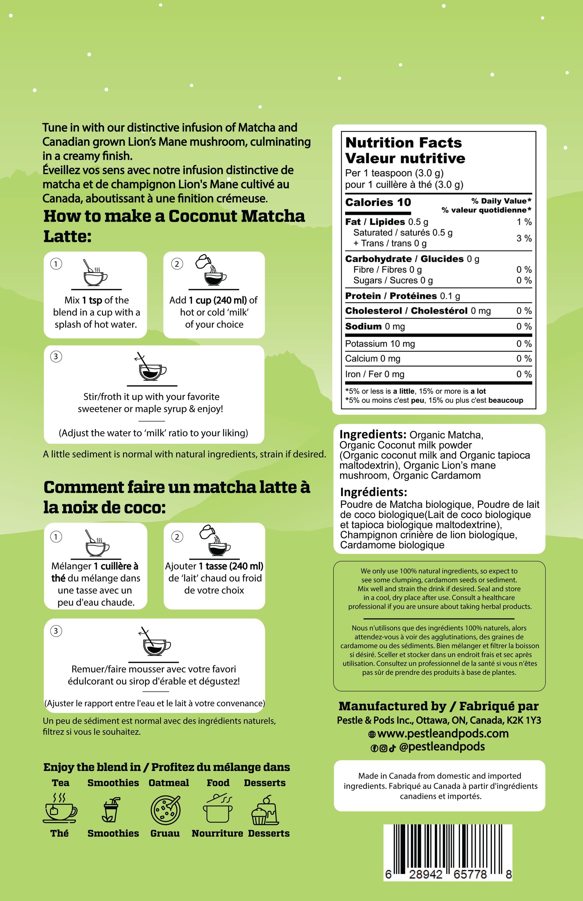 Coconut Matcha - Superfood Latte Blend