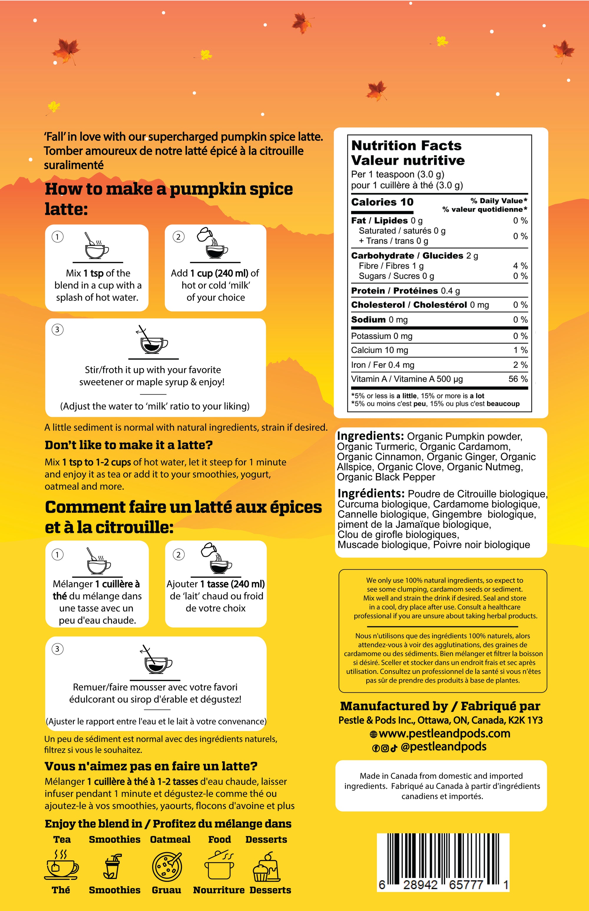 PUMPKIN SPICE - Superfood Latte Blend