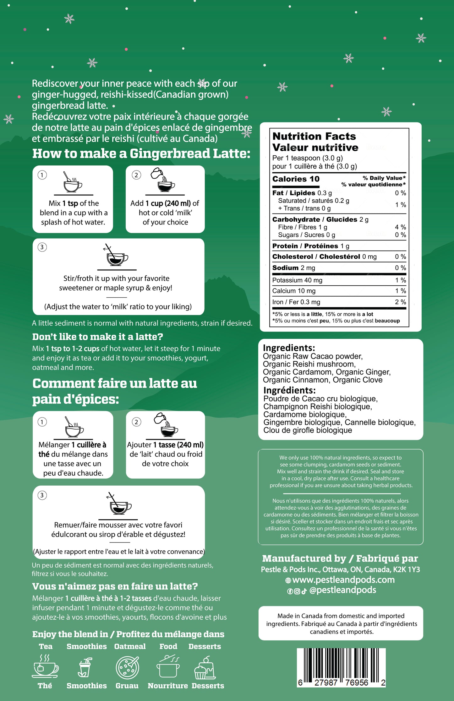 Gingerbread Reishi - Superfood Latte Blend